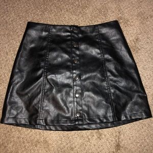 F21 leather mini skirt